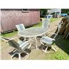 Image 2 : PATIO TABLE AND FOUR SWIVEL CHAIRS