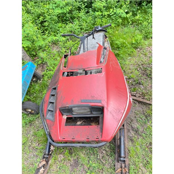 RED SNOWMOBILE FOR PARTS