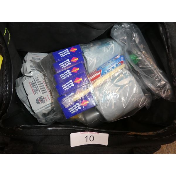 survival/emergency supplies: flashlight, rations,