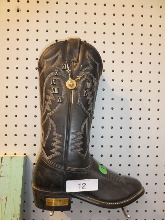 Cowboy Boot Clock cowboy boot clock