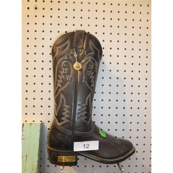 cowboy boot clock