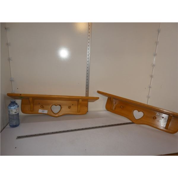 wooden wall-mount shelves