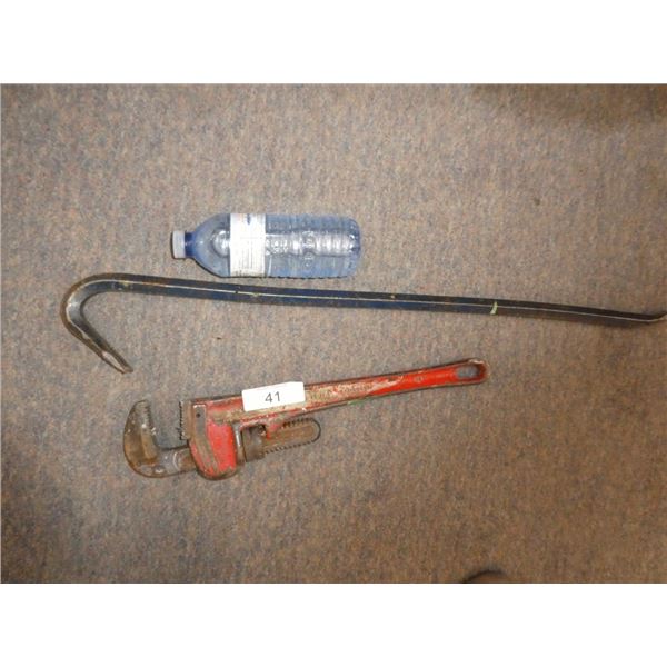 16" pipe wrench, pry bar