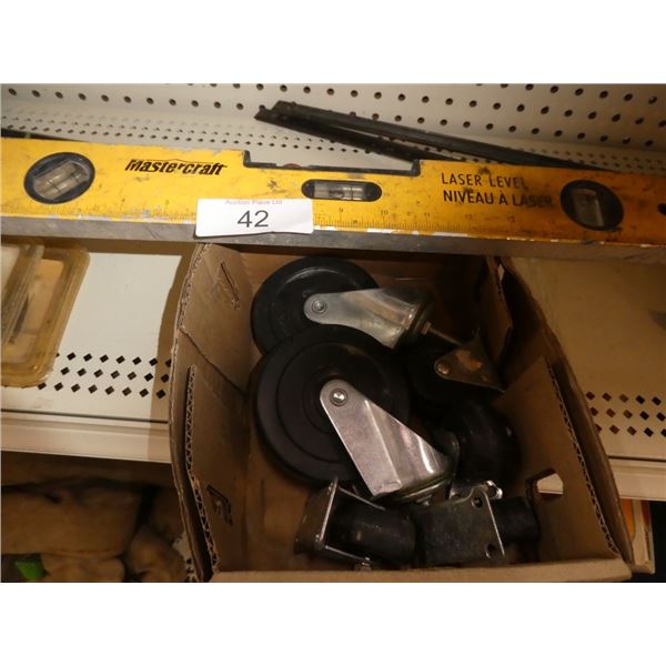 Mastercraft laser level, casters