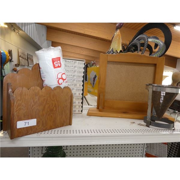 wooden shelves/storage units, plastic Canada 150