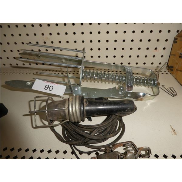 mole trap,antique trouble light
