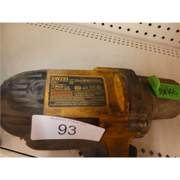 DeWalt DW293 1/2" impact wrench