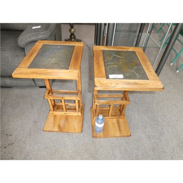 wooden/tile side/end tables