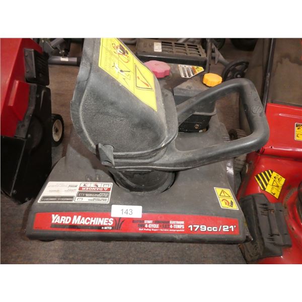 Yard Machines 179cc/21" snow blower