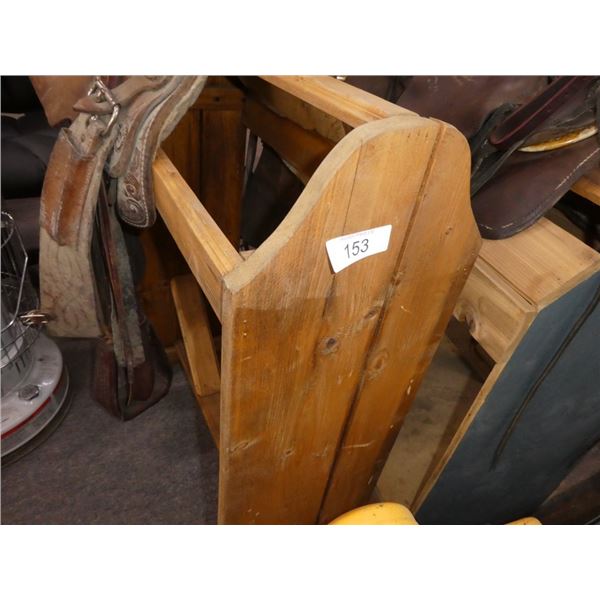 wooden saddle stand