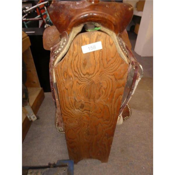 wooden saddle stand