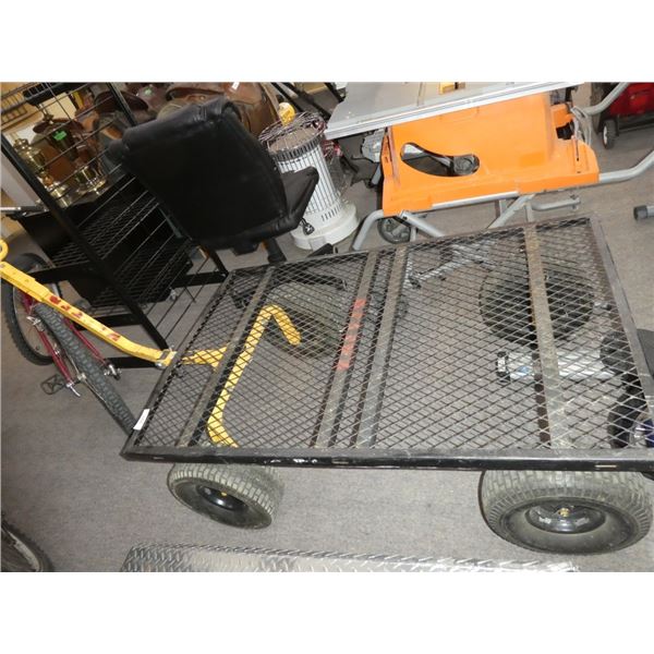 steel utility cart big wheels