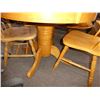 Image 3 : wooden round table w/ 2 chairs