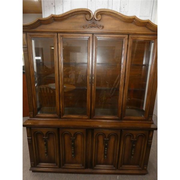wooden china cabinet 2 pcs