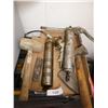 Image 1 : hammer, mallet, grease guns