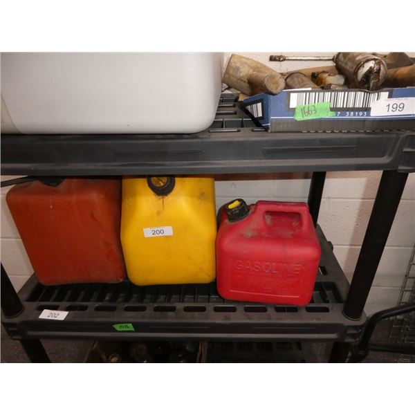 plastic gasoline cans/jugs