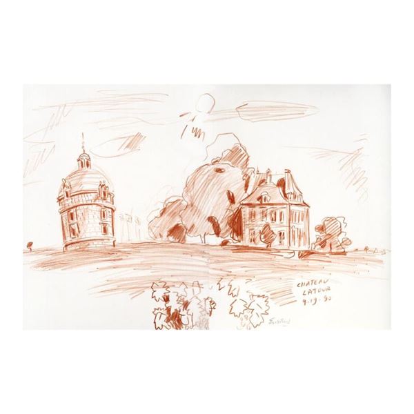 View of Chateau Latour (Bordeaux) by Ensrud Original