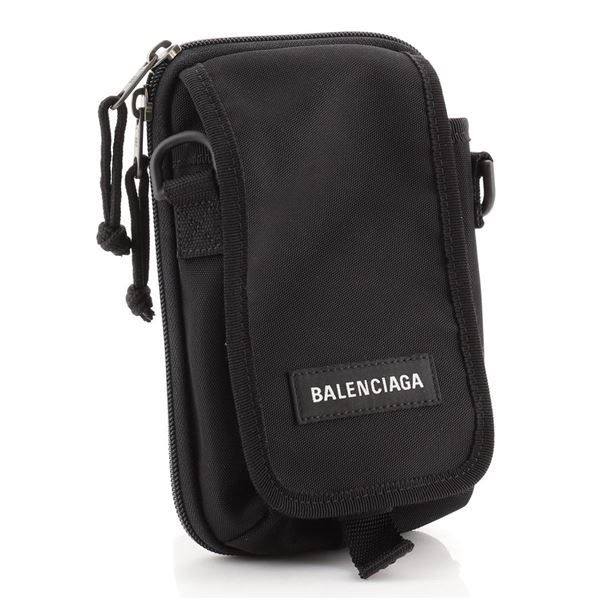 Balenciaga Explorer Crossbody Pouch Nylon Black
