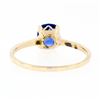 Image 8 : Antique 14k Gold GIA 1.95 ctw NO HEAT Cushion Blue Ceylon Sapphire Solitaire Rin