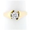 Image 1 : 14k Gold 0.47 ctw H VS1 Ideal Round Brilliant Diamond Solitaire Engagement Ring