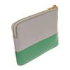 Image 3 : Celine Gray & Green Bicolor Solo Clutch Leather Coin Pouch