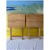 Image 1 : 2 Folding Wood TV Tray Tables