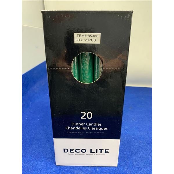 Deco Lite Dinner Candles (20pcs) Green