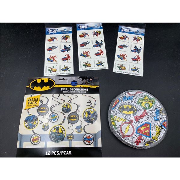 Lot of Justice League Party Supplies