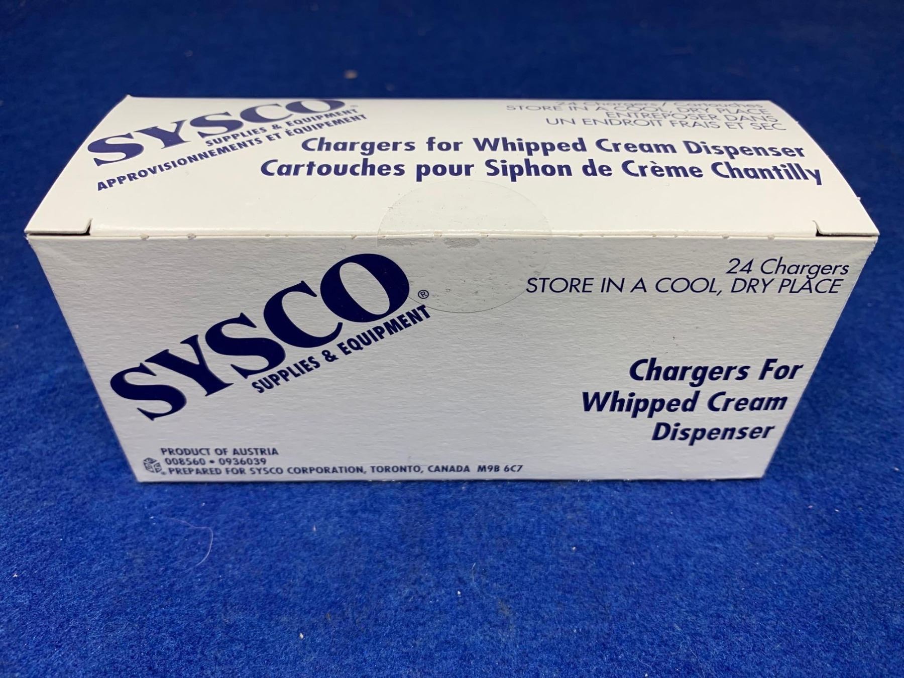 Sysco Charger for Whipped Cream Dispenser (24 chargers)