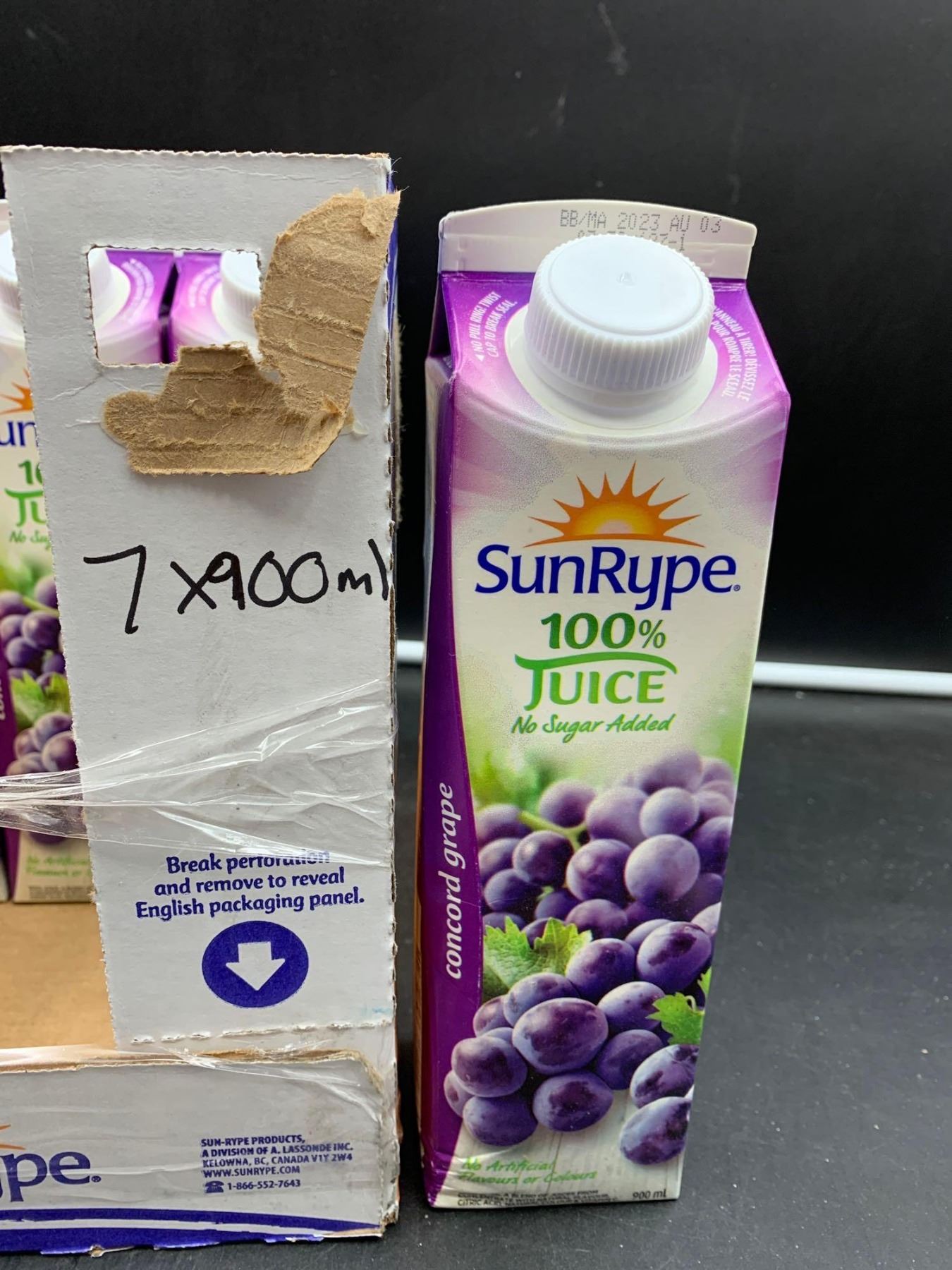 Sun Rype No Sugar Added Concord Grape Juice (7 x 900ml)