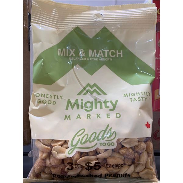 CASE LOT -Mighty Marked Roasted Salted Peanuts 12x140g