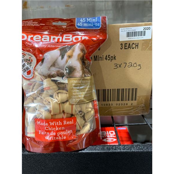 CASE LOT -Dream Bone Chicken Treats 3x720g