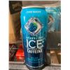 Image 2 : CASE LOT -Ice Caffeine Zero Sugar Sparkling Blue Raspberry 12x473ml