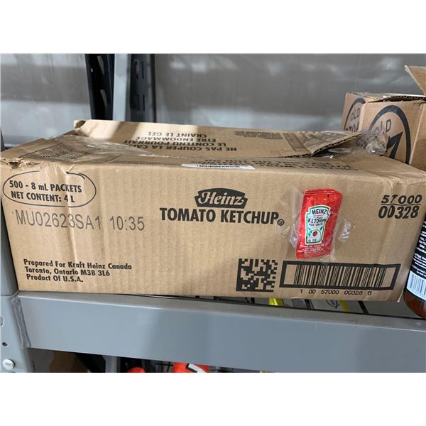 CASE LOT -Heinz Tomato Ketchup 500x 8ml Packets