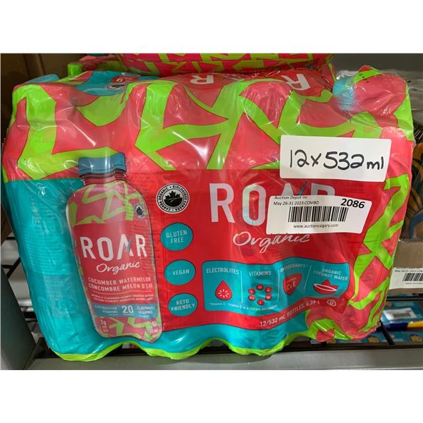 CASE LOT -Roar Organic Cucumber & Watermelon Electrolyte Beverage 12x 532ml