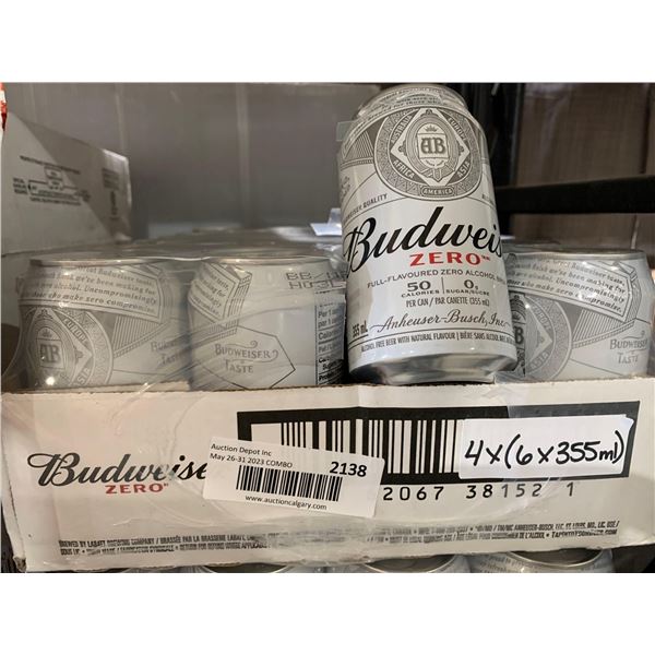 CASE LOT- Budweiser Zero 24 x 355ml