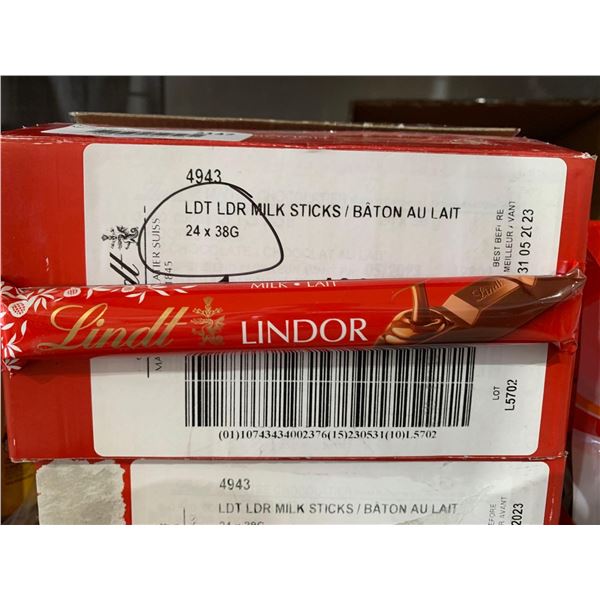 CASE LOT - Lindor Milk Sticks 24x38g