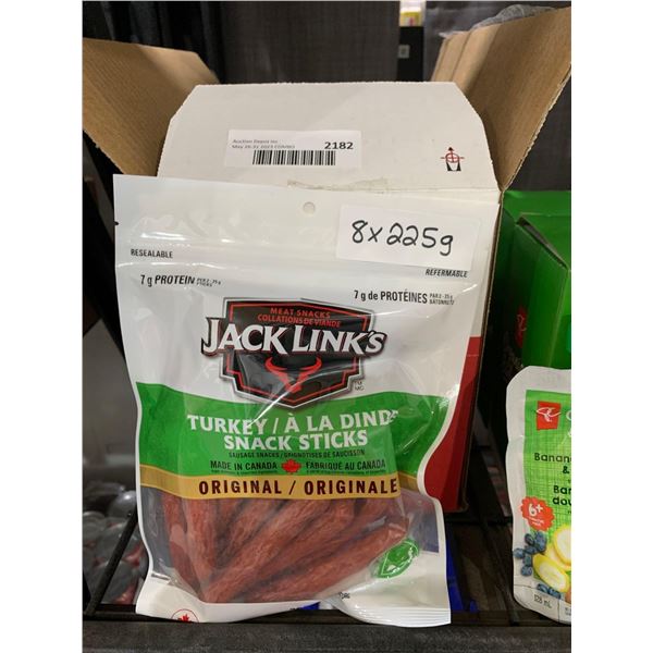 CASE LOT- Jack Link's Turkey Snack Sticks 8 x 225g