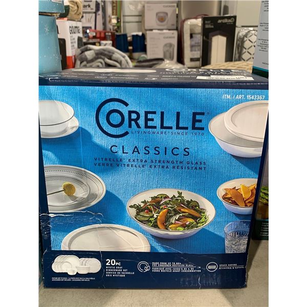 Corelle Classics 20pc Mystic Gray Dinner Ware Set