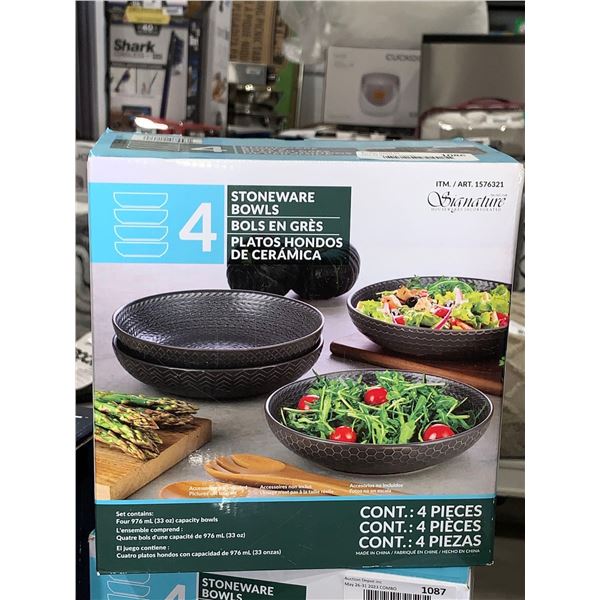 Signature Housewares Set of 4 Stoneware Bowls