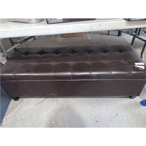 Ottoman With Storage 50"Lx19"Wx15"H Brown