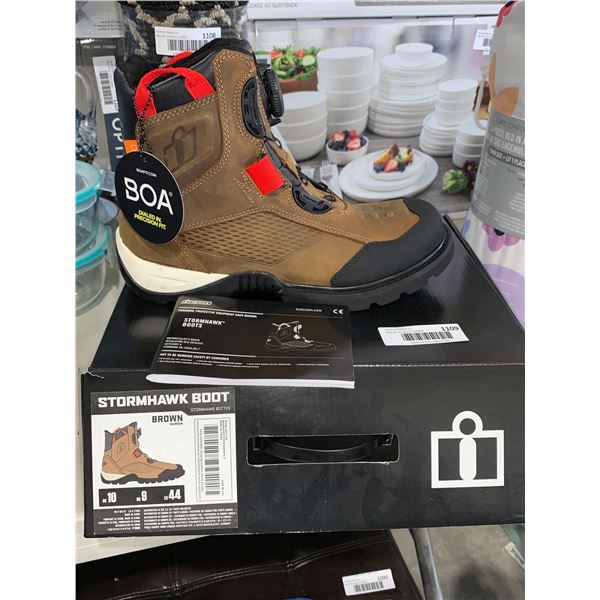 Icon Stormhawk Motorcycle Boot Waterproof Men's size 10 Brown