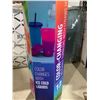 Image 3 : Manna Color Changing Reusable Tumblers W/ Straws Set of 12x710ml