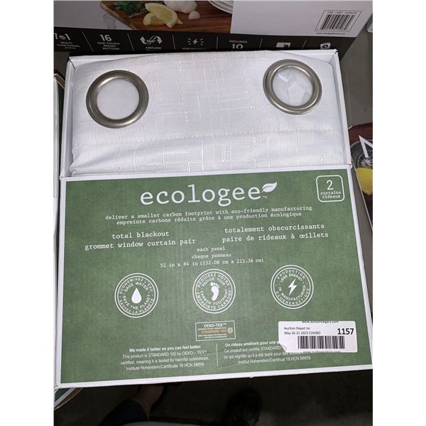 Ecologee Total Blackout Grommet Window Curtains 52"x84" Set of 2