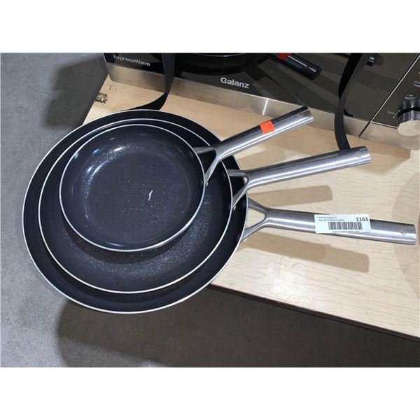 Blue Diamond 3 pc Fry Pan Set