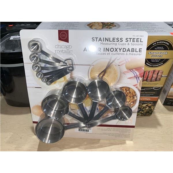 NEW Chicago Metallic Stainless Steel Measuring Cups & Spoons