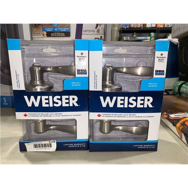 Weiser Privacy Door Handle Set Lot of 2