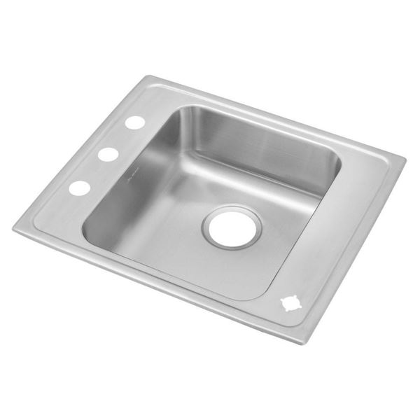 Elkay Lustertone Classic Stainless Steel 25" x 22" x 5-1/2" Single Bowl Drop-in Classroom ADA Sink