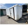 Image 12 : International 14 ft x 5.5 ft enclosed Utility Trailer , white , double barn doors, VIN 4RACS121X9N06