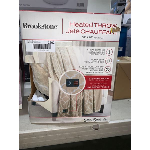 Brookstone Heated Throw 50"x60"